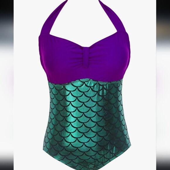 Women Halter Top Mermaid Swimsuit - Picture 5 of 6